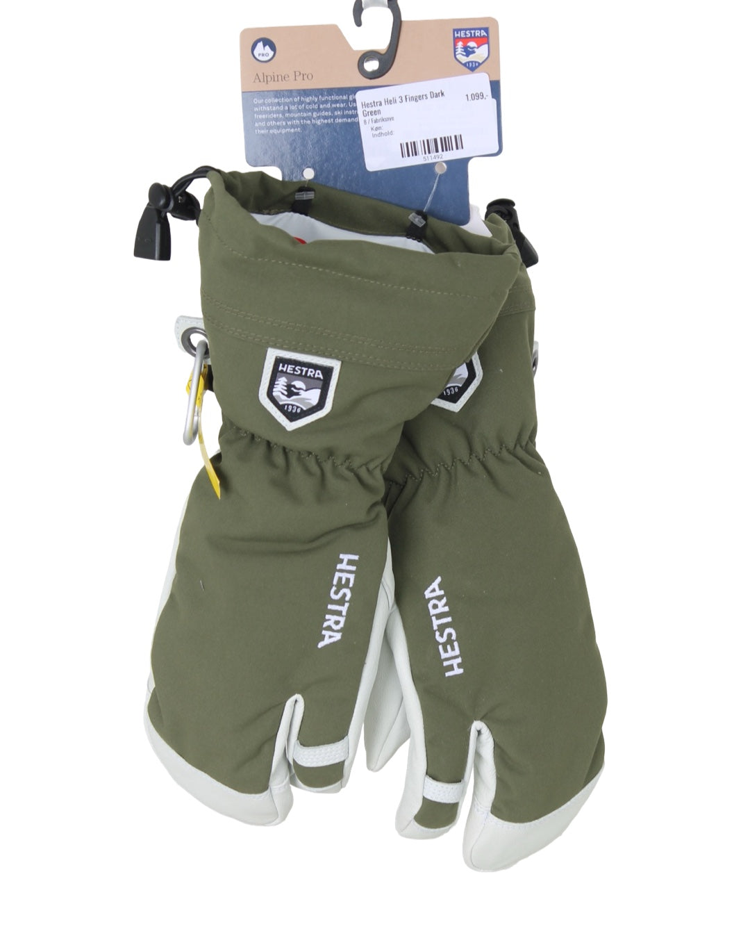 Hestra Heli 3 Fingers Dark Green