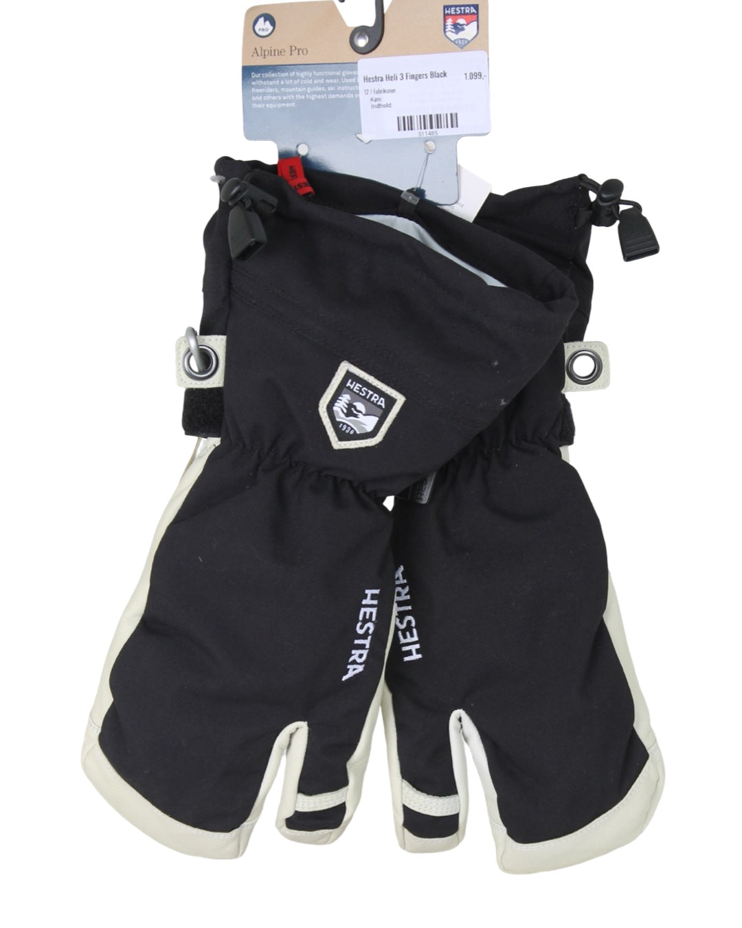 Hestra Heli 3 Fingers Black